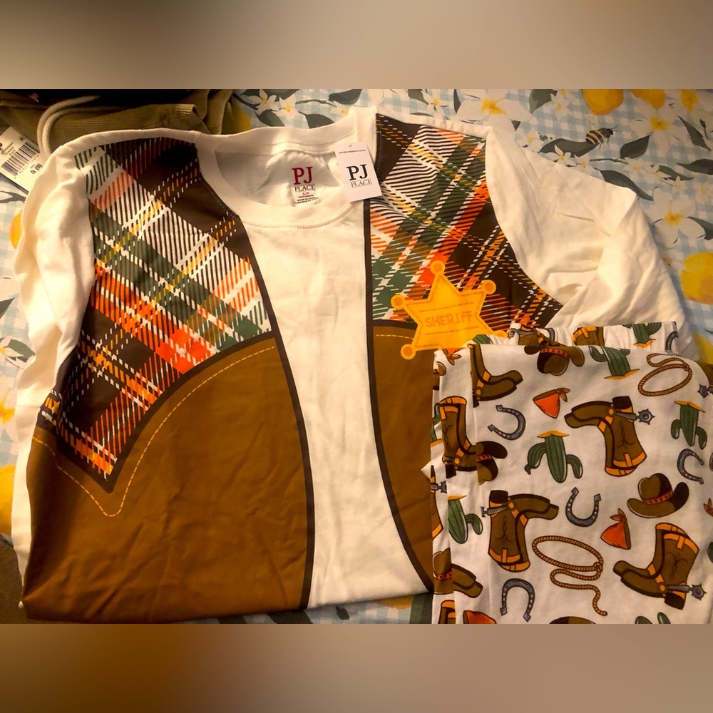 Children’s place adult cowboy theme pajamas NEW unisex